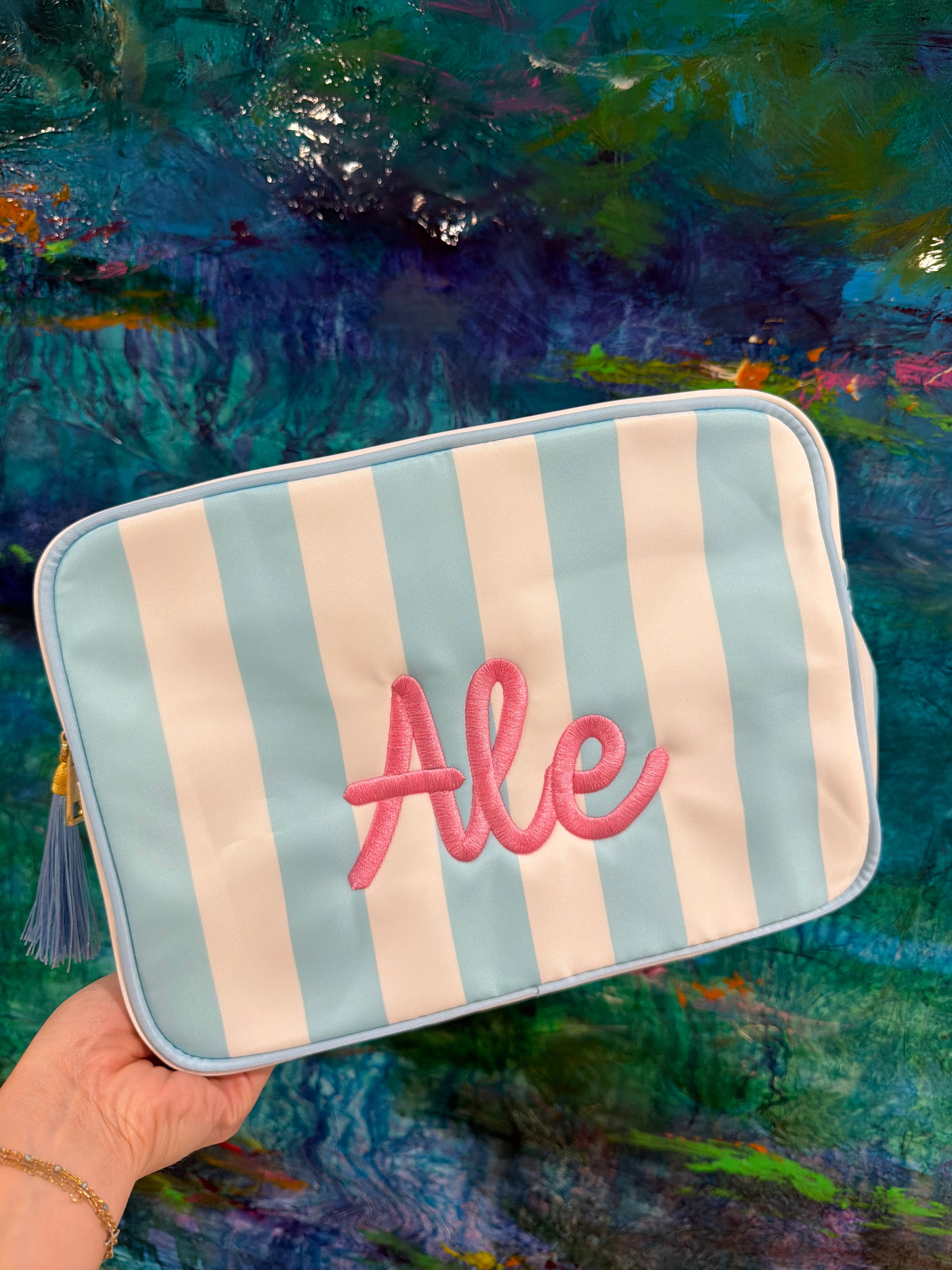 BIG stripe pouch
