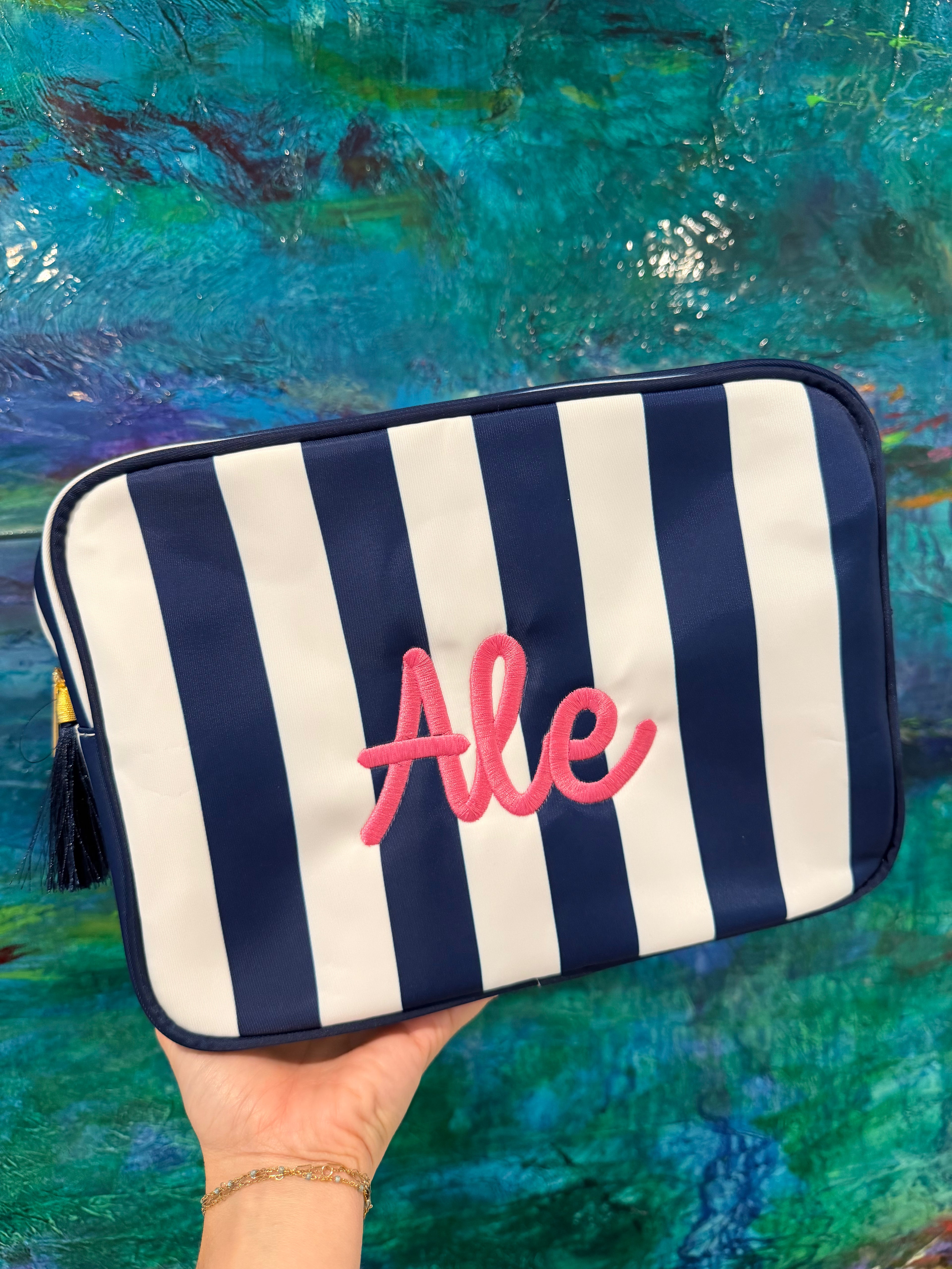 BIG stripe pouch